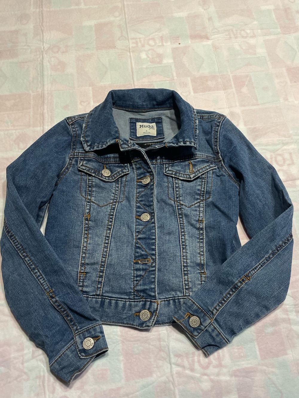 Mudd Girls' Dark Blue Denim Jean Jacket
